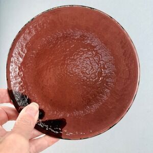 Retired Fire and Light Recycled Glass 6.5" Dessert Plate Plum Purple USA